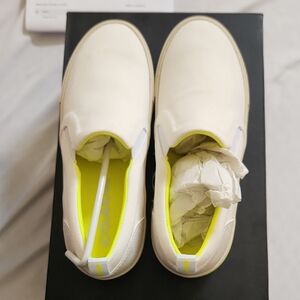 Coach White and Yellow Slip-On Sneakers